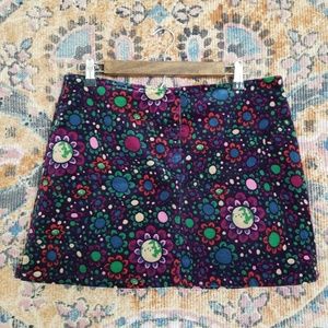 Boho Velvet Floral Print Mini Skirt | Espirit